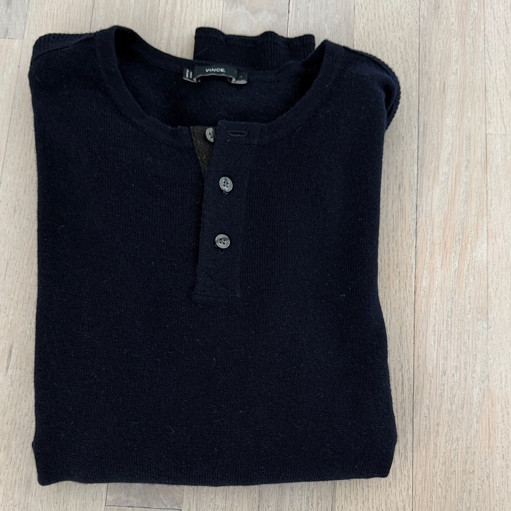 Vince Midnight Henley Pullover